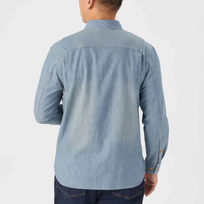 Men's COOLMAX Chambray Standard Fit LS Shirt
