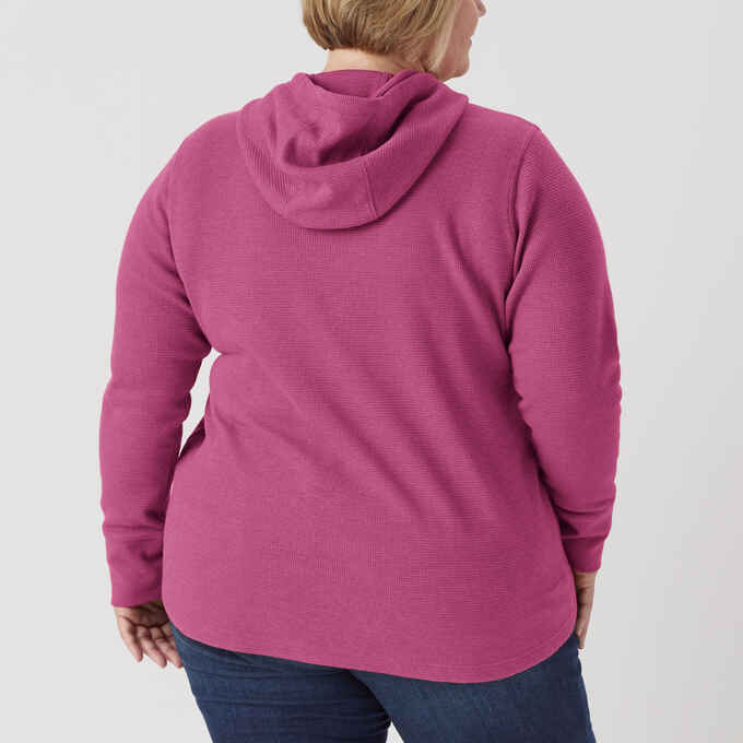 Women's Plus Burly Thermal Long Sleeve Hoodie