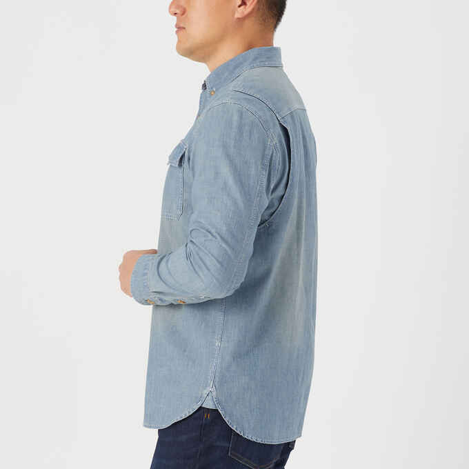 Men's COOLMAX Chambray Standard Fit LS Shirt