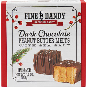 Dark Chocolate Peanut Butter Melts with Sea Salt