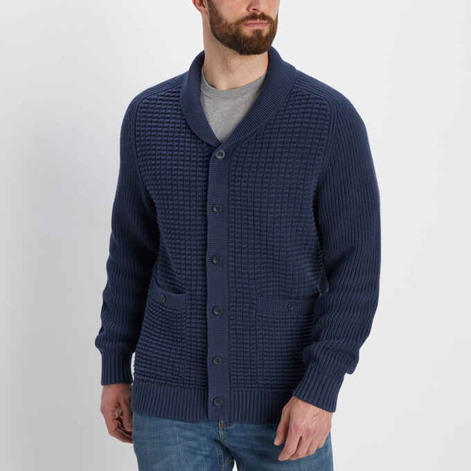 Men's Burly Retirement Shawl Collar Cardigan
