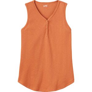 Women's Makers Studio Cotton Rib Henley Tank