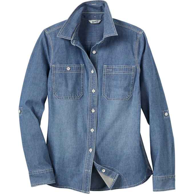 Women's Plus COOLMAX Chambray Shirt Women's Plus COOLMAX Chambray Shirt
