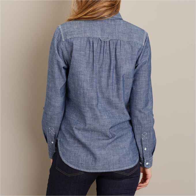 Women's Free Range Organic Chambray Long Sleeve Shirt