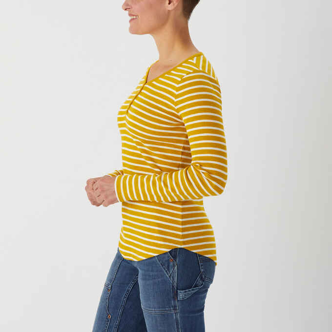Women's Makers Studio Cotton Rib Henley