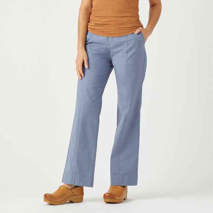 Women's Summer-Weight Chino Wide Leg Pull-On Pants