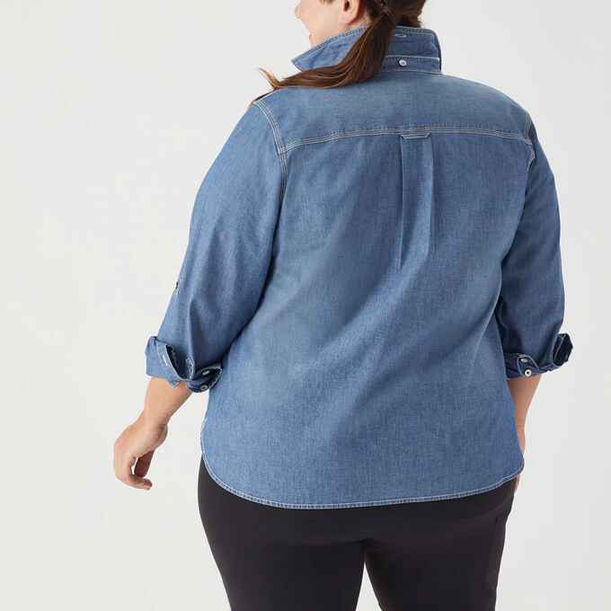 Women's Plus COOLMAX Chambray Shirt