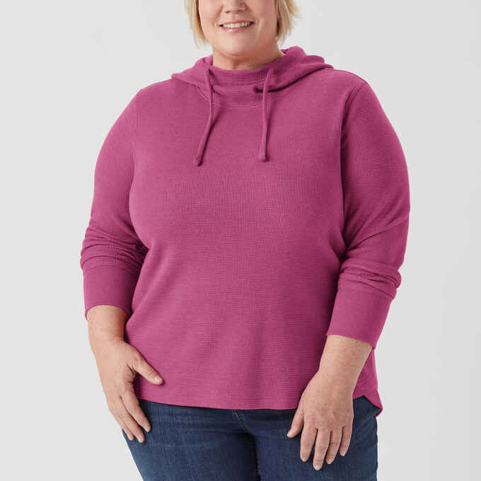 Women's Plus Burly Thermal Long Sleeve Hoodie