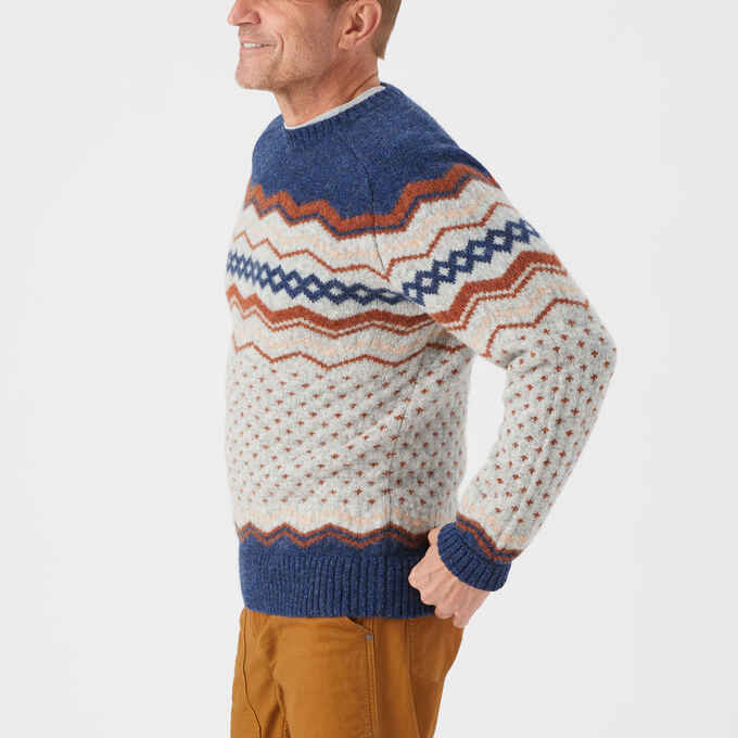 Men's Best Made Shetland Wool Fairisle Crew Neck