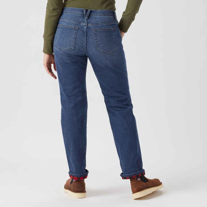 Women's Daily Denim Lined Straight Leg Jeans | Duluth Trading Company