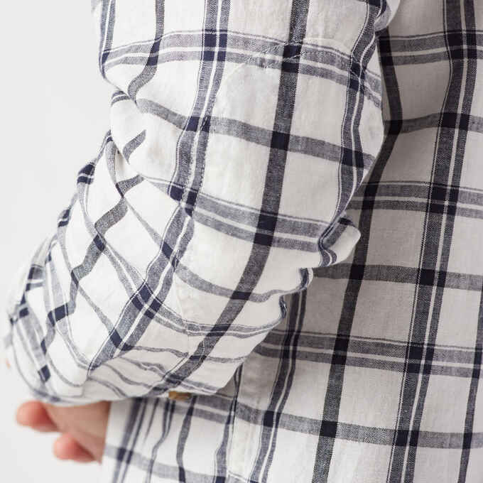 Men's Best Made Long Sleeve Standard Indigo Plaid Shirt