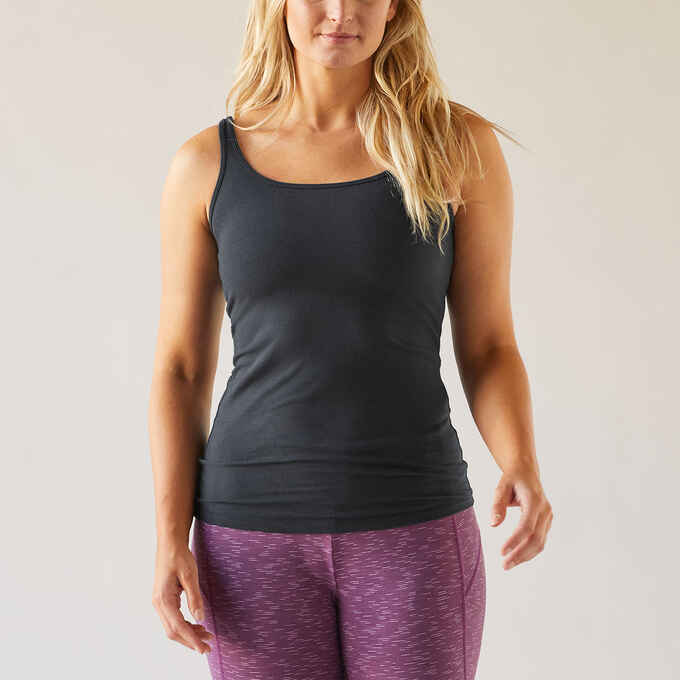 Front View Women's No-Yank Thin Strap Tank