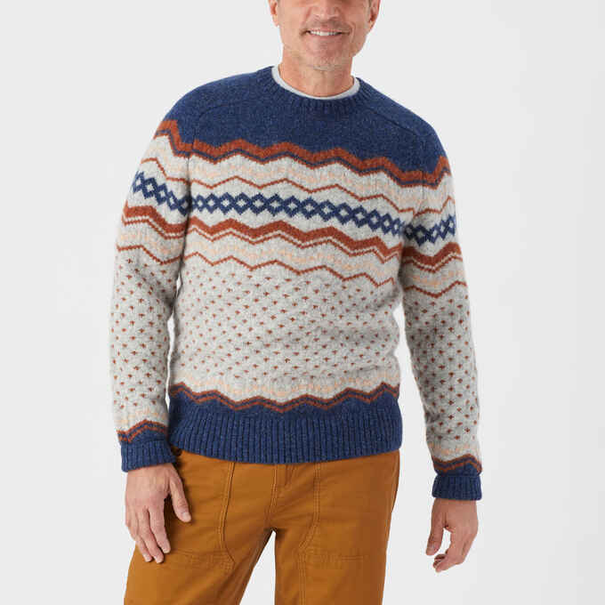 Men's Best Made Shetland Wool Fairisle Crew Neck