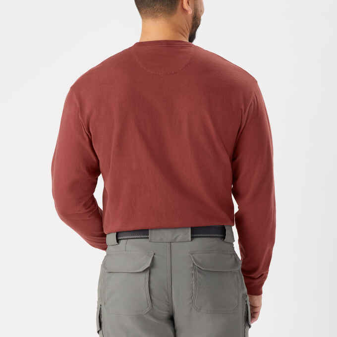 Men's Longtail T Relaxed Fit LS Crew with Pocket