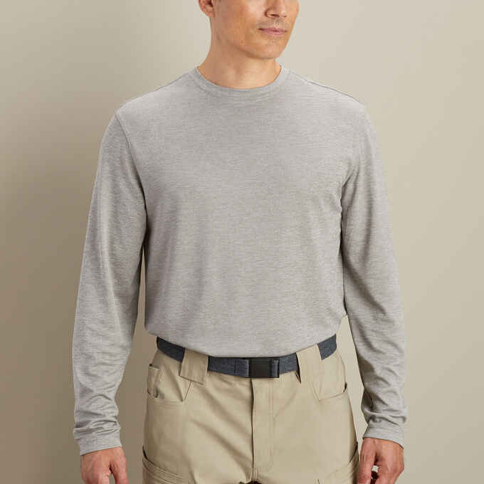 Front View Men's Armachillo Cooling Long Sleeve Crew T-Shirt