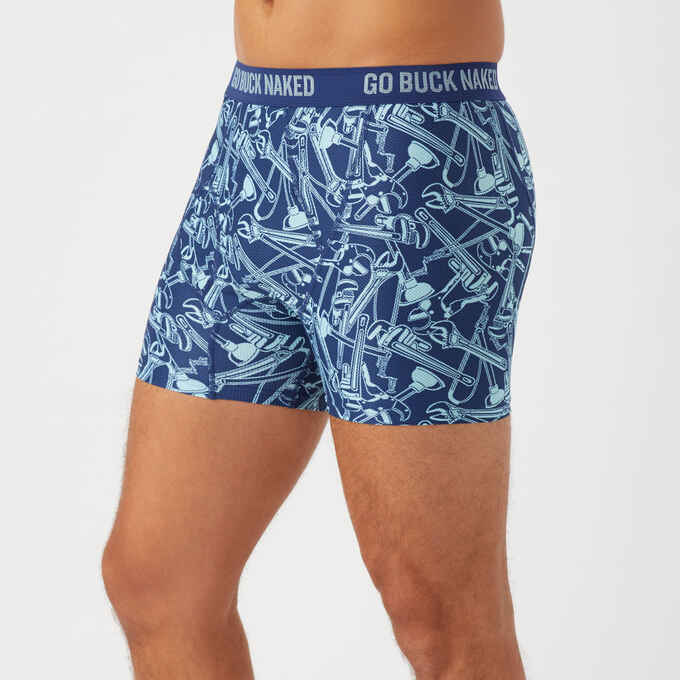 Men's Go Buck Naked Pattern Short Boxer Briefs