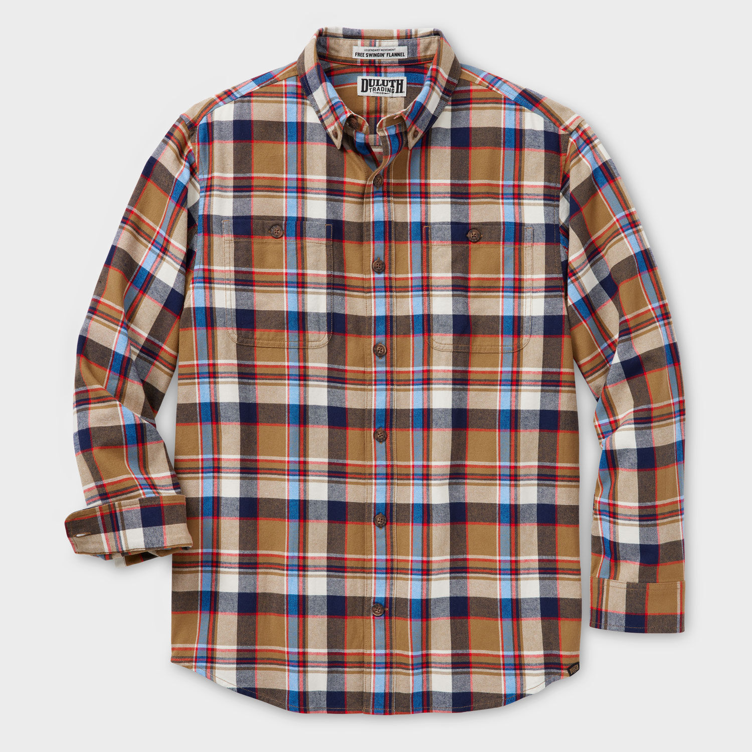 Duluth Men’s Free Swingin’ Flannel Untucked Shirt