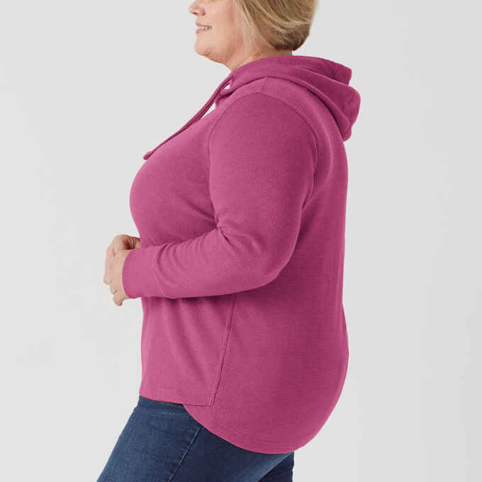 Women's Plus Burly Thermal Long Sleeve Hoodie