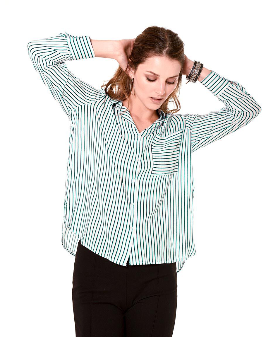 Outfits con blusa alimentant a rayas