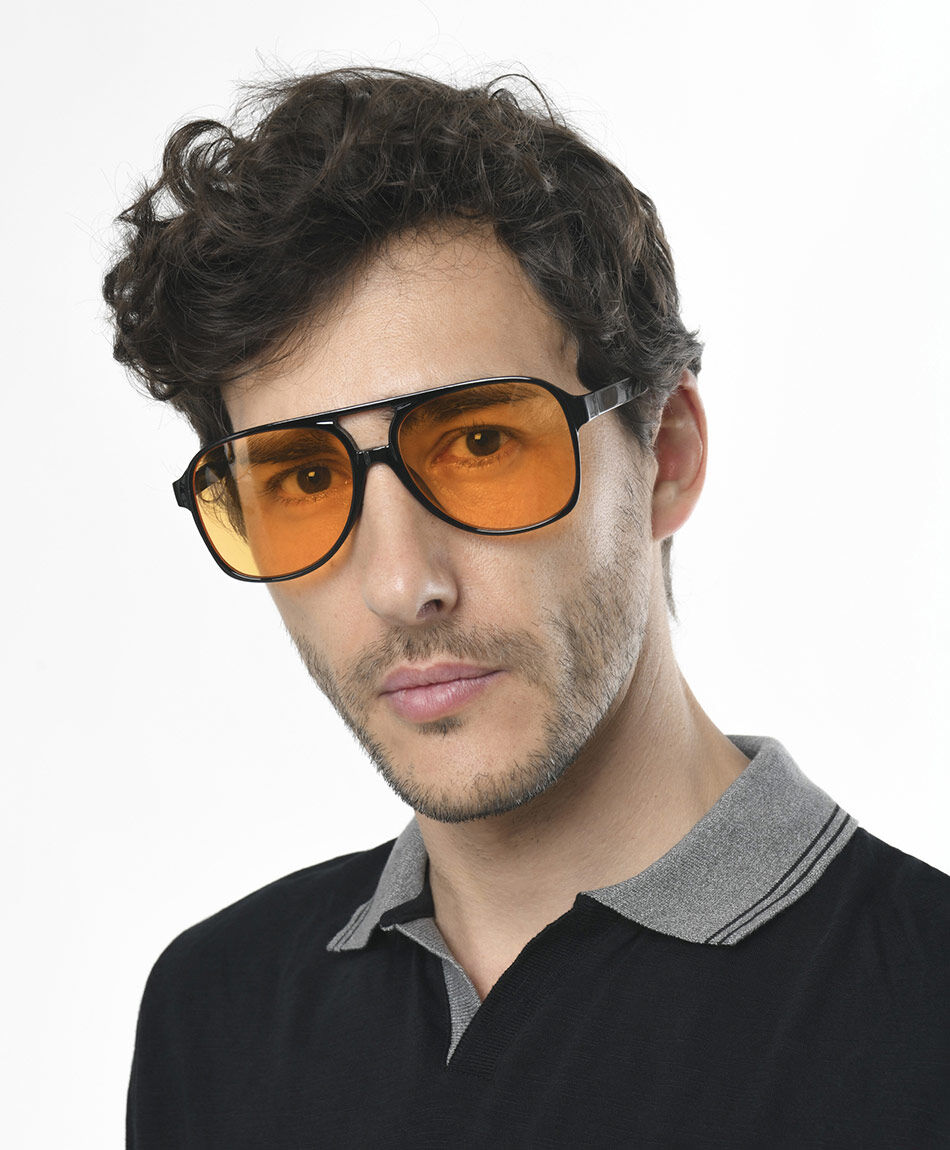 Lentes hombre aviador amarillo proteccion uv TRICOT