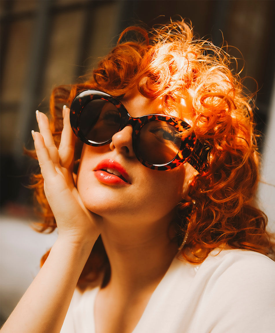 Lentes mujer animal print redondos borde grueso TRICOT