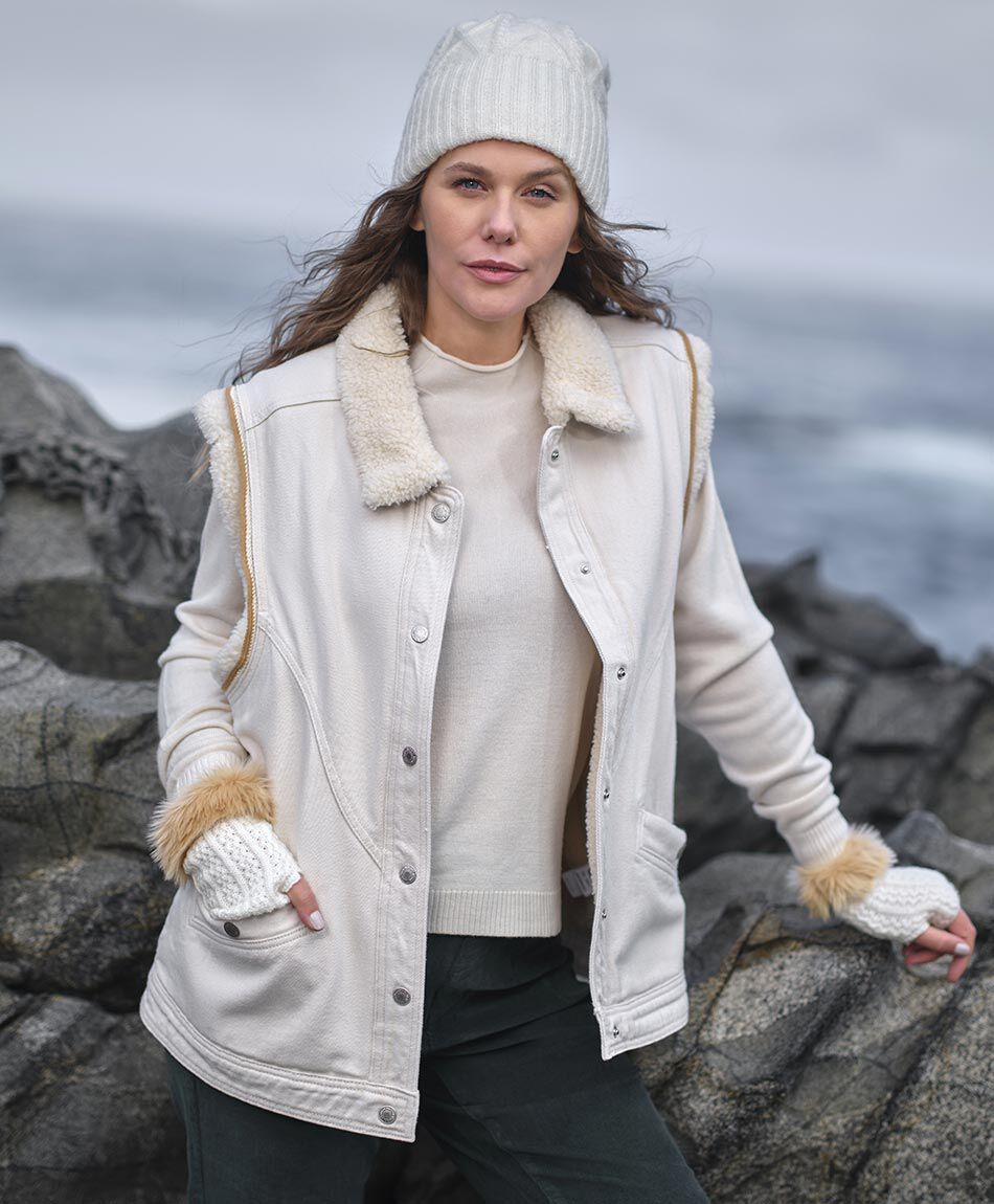 Chaqueta mujer chiporro sin mangas TRICOT