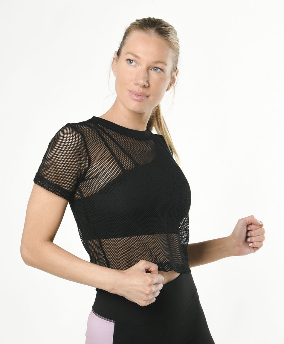 Polera de malla mujer clearance