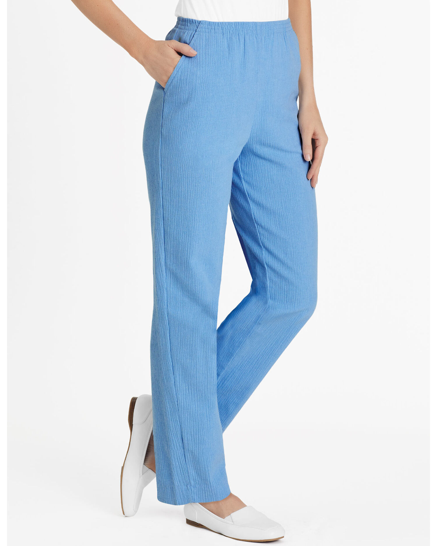 Crinkle Calcutta Cloth Pull-On Pants | Blair Crinkle Calcutta Cloth Pull-On Pants | Blair