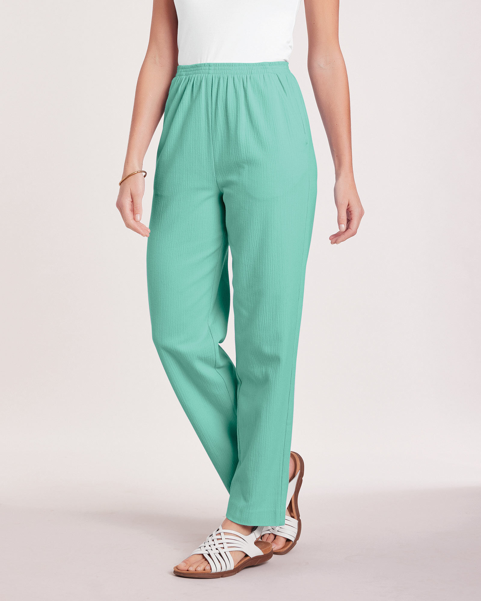 Crinkle Calcutta Cloth Pull-On Pants Crinkle Calcutta Cloth Pull-On Pants