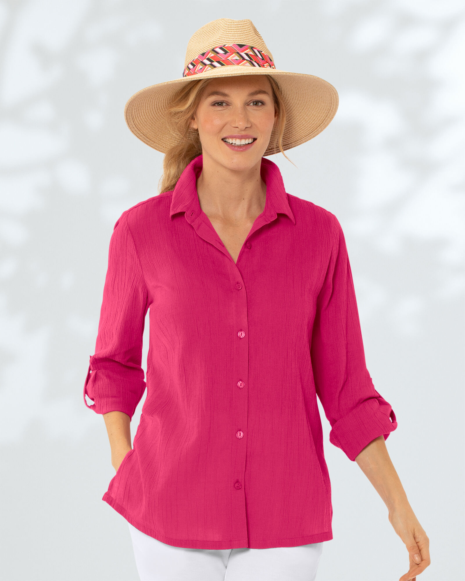 Crinkled Cotton Solid Shirt | Appleseed's Crinkled Cotton Solid Shirt | Appleseed's
