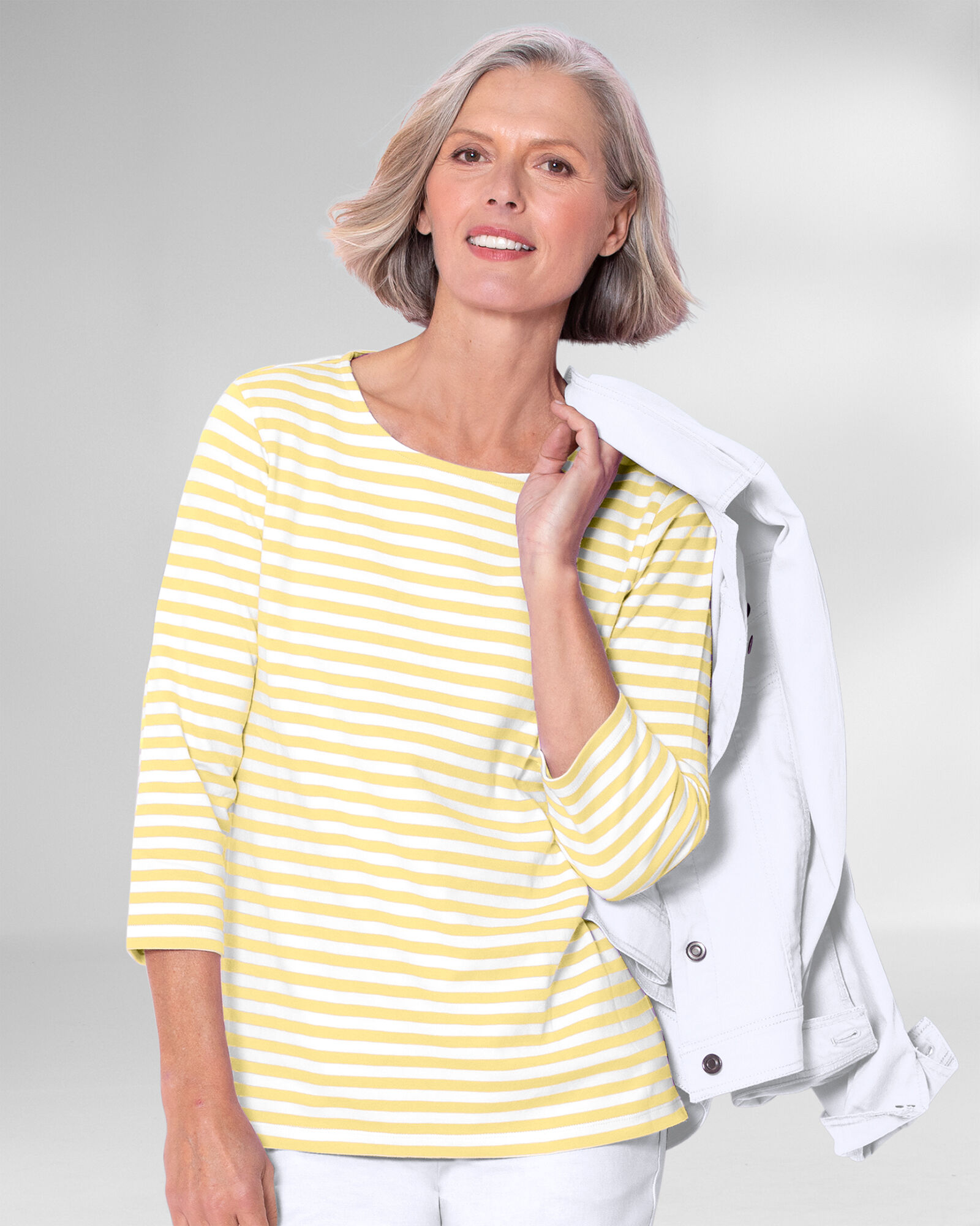 [ KEDS] ★STRIPED T-SHIRT Jacquard-Stripe-Tee-Travertine