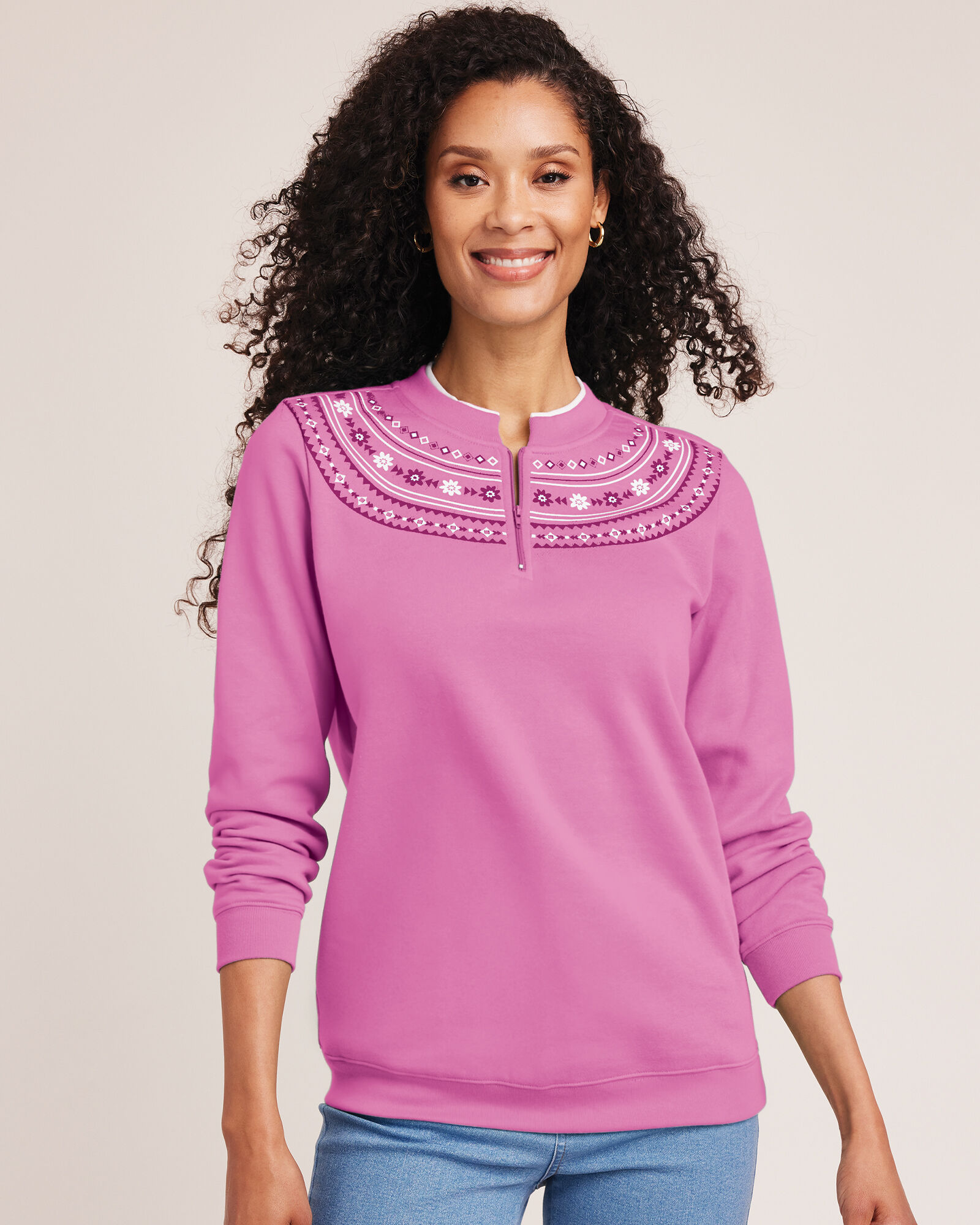 うのにもお得な情報満載！ Yoke Printed Sweatshirt Blair | トップス