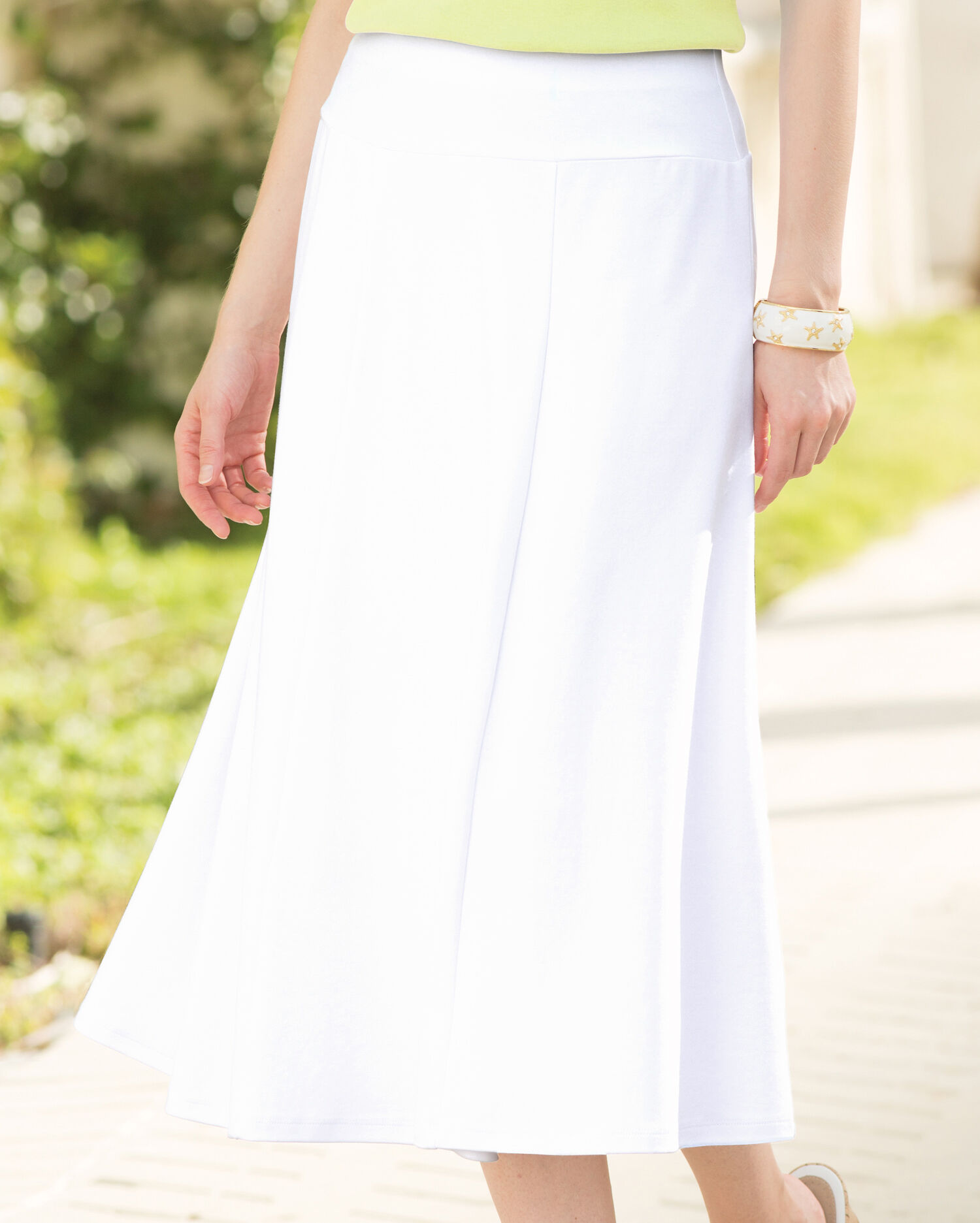 Everyday Knit Solid Long Skirt