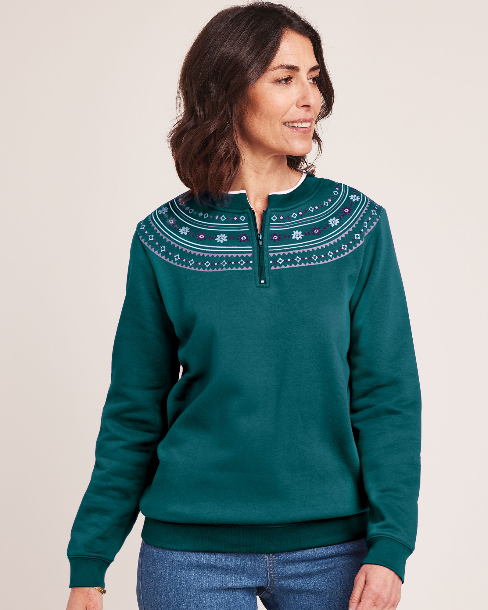 YOKE PRINTED COTTON CREWNECK SWEATER(YK22SS0347S) style