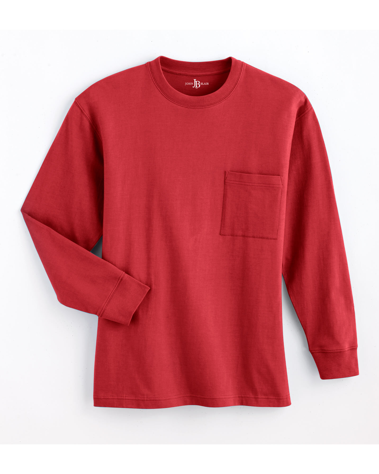 John Blair Everyday Jersey Knit Long-Sleeve Pocket Tee | Blair