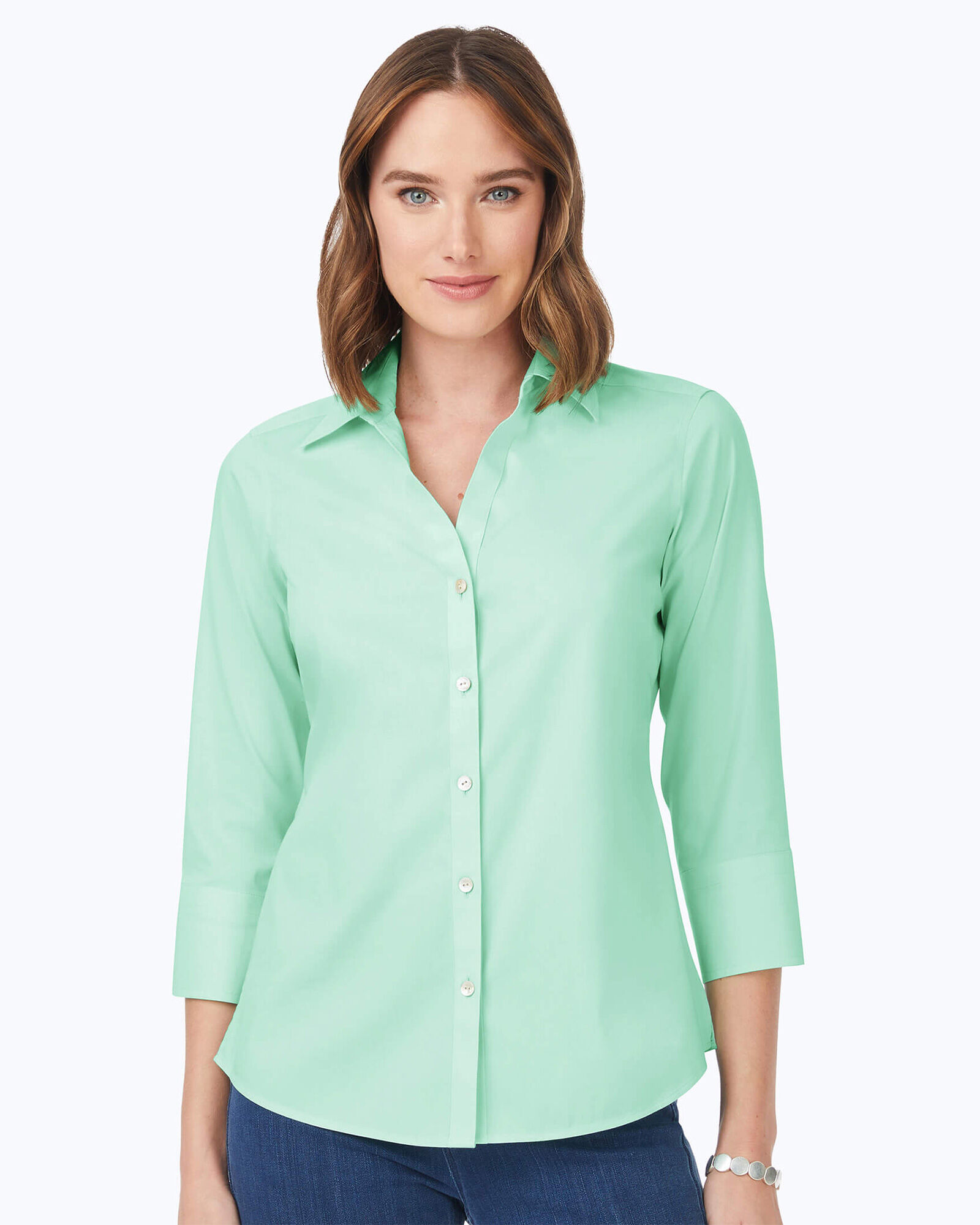 Foxcroft Mary Essential Stretch Non-Iron Shirt | Draper's
