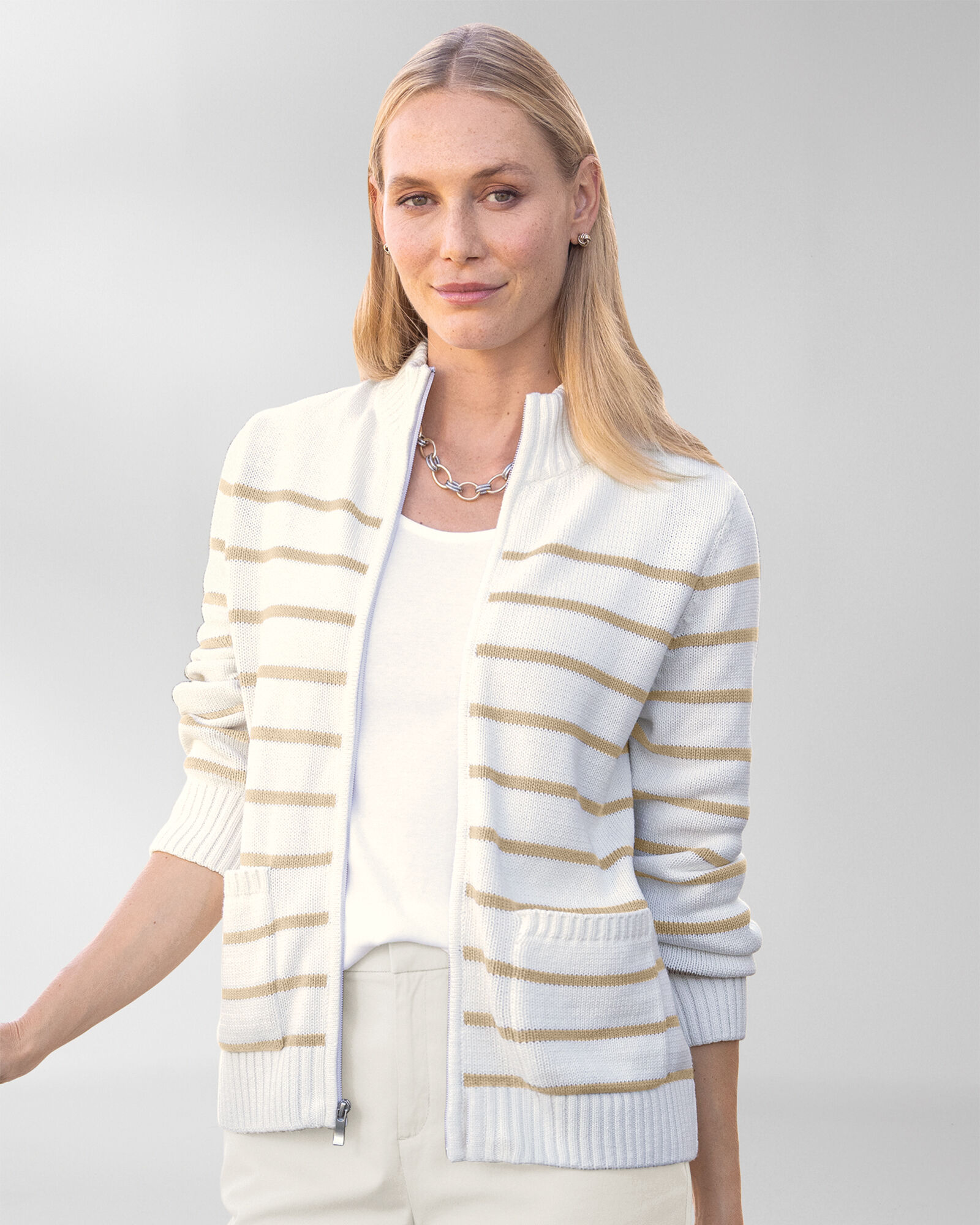 商品画像：Caslon® Textured Pima Cotton Cardigan | Nordstrom 1