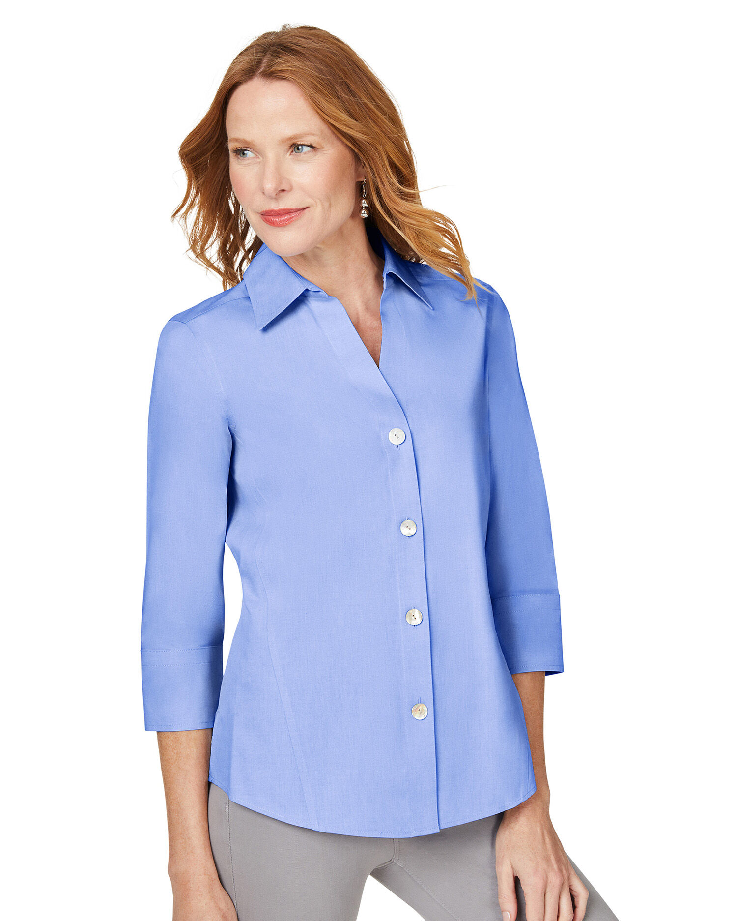 Foxcroft Paityn Essential Pinpoint Non-Iron Shirt | Appleseed's