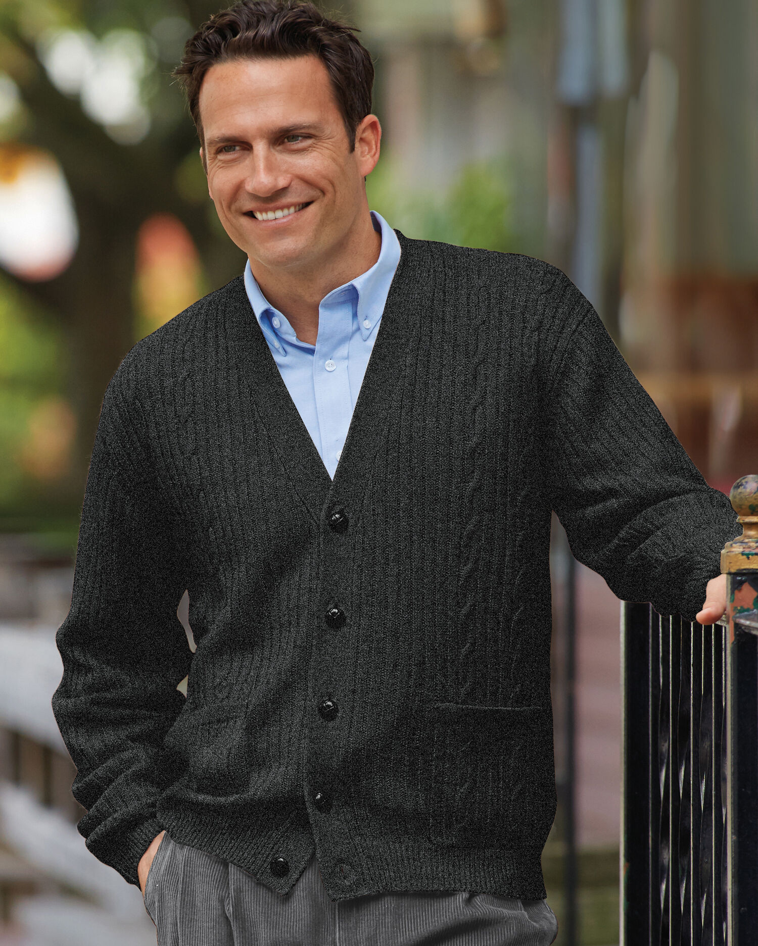 John Blair® Cable Front Cardigan | Blair John Blair® Cable Front Cardigan | Blair