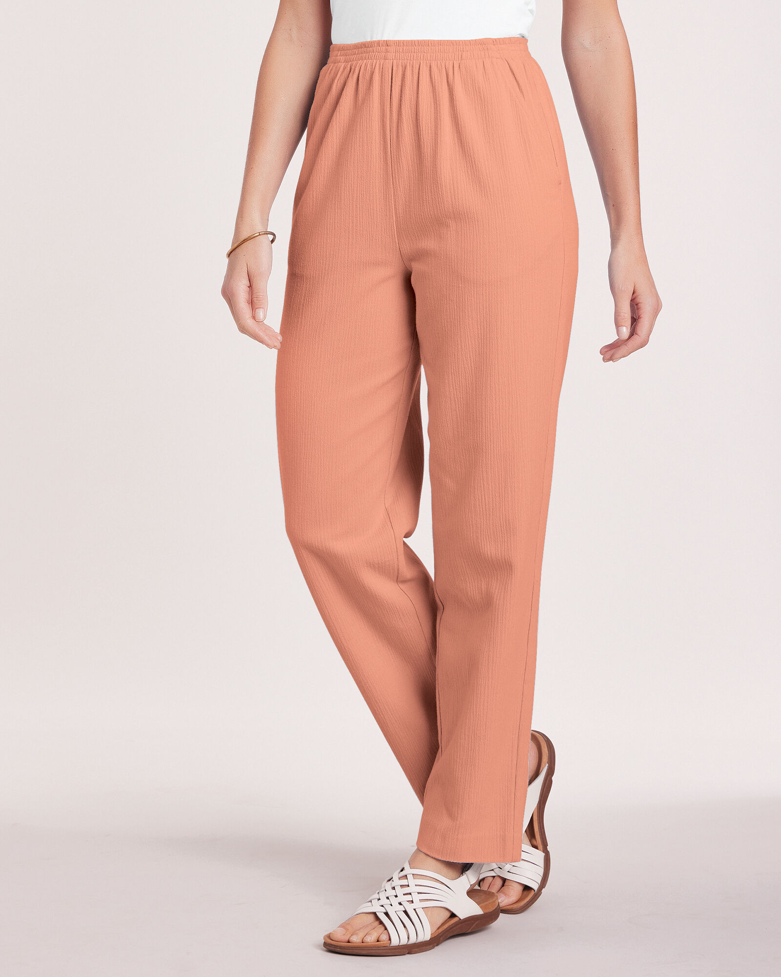 Crinkle Fabric Pants - Lightweight Clothing for Elderly
