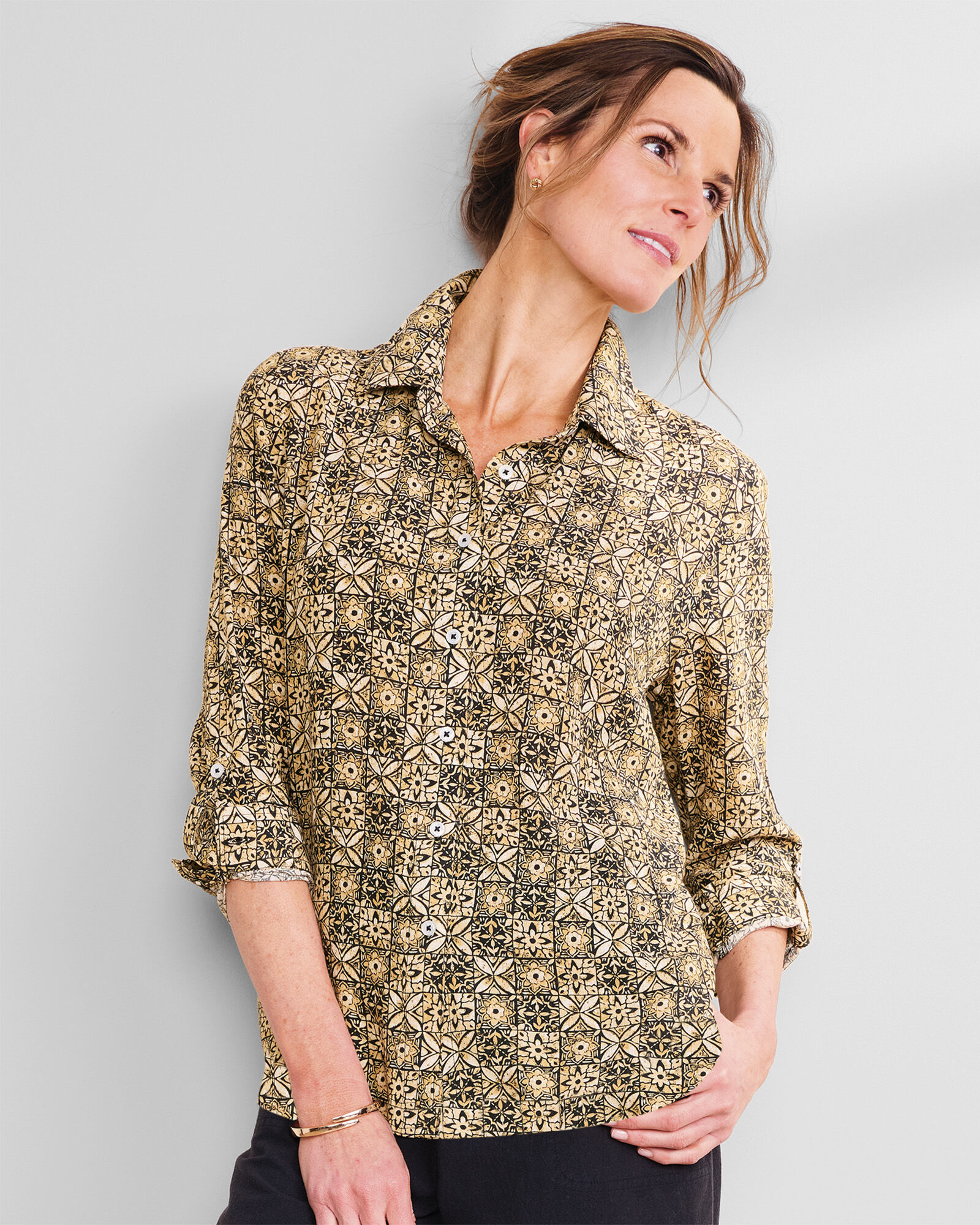 Batik Tiles Crinkle Shirt | Appleseed's