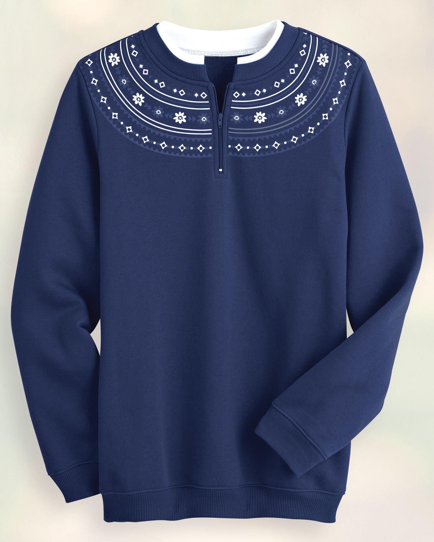 Printed Yoke Sweatshirt | Blair