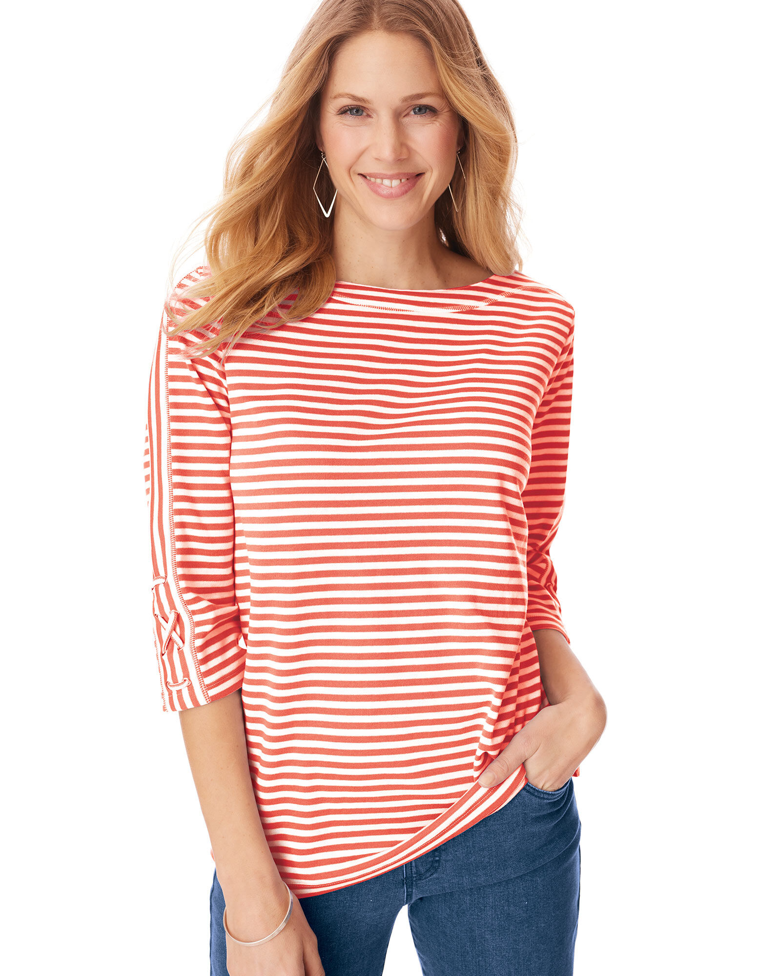 今 話題 の 人気 商品 Three-Quarter Sleeve Blair | Top Sailor Criss-Cross トップス