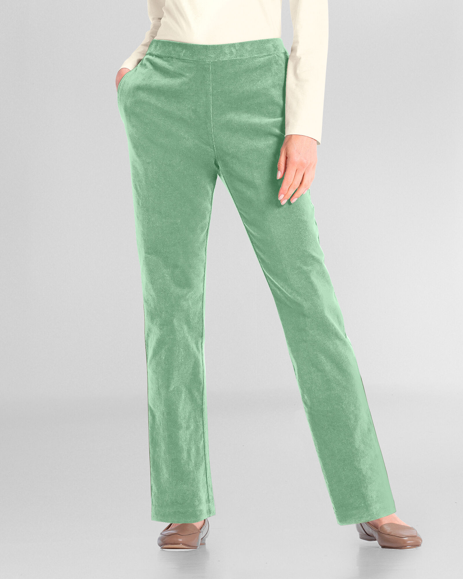 【DISCERNMENT】Green Corduroy Corduroy String Pants A32445_PATN.jpg?sw=744&sh=930&