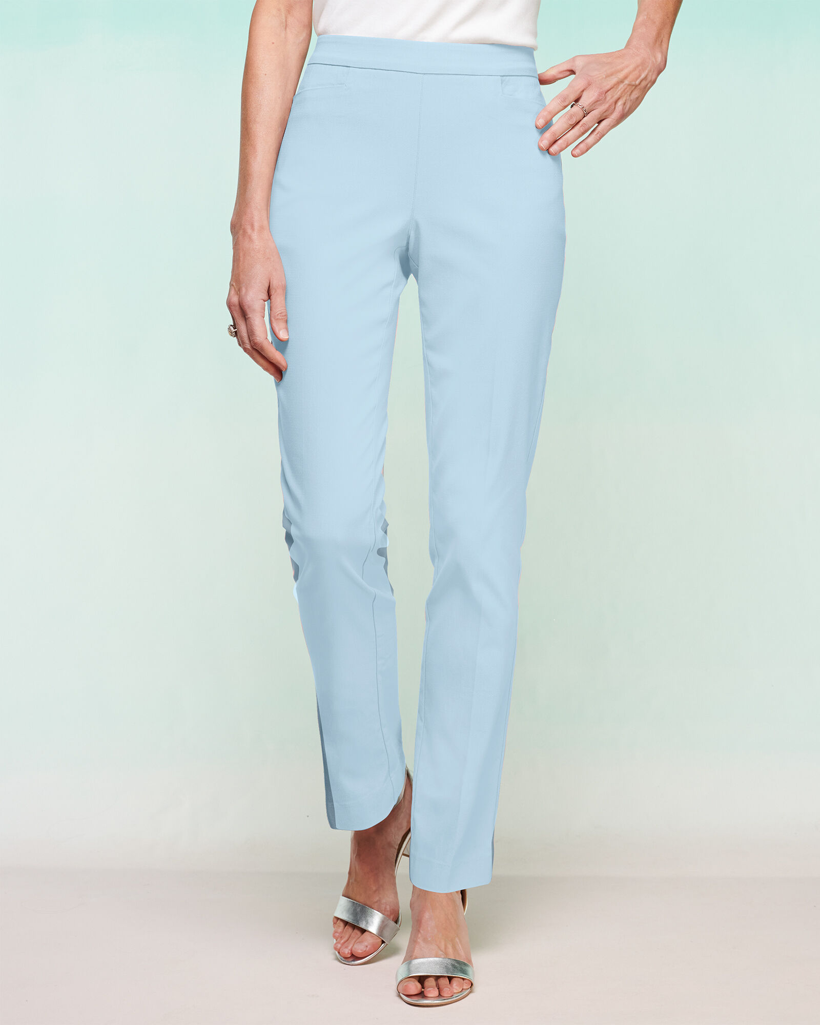 Slimtacular® Textured Tapered Pants | Draper's & Damon's