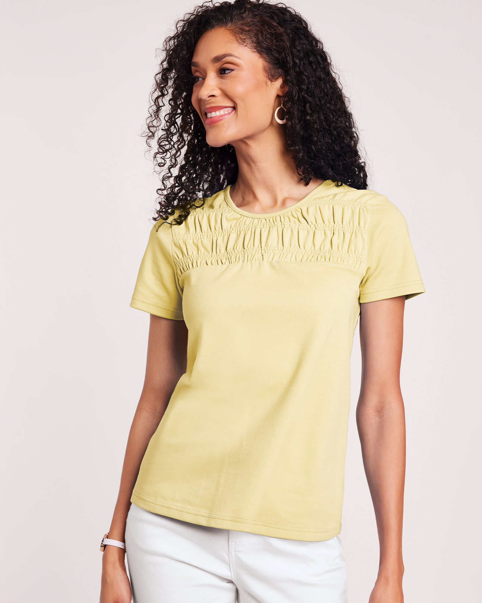 Essential Knit Smocked Top | Blair