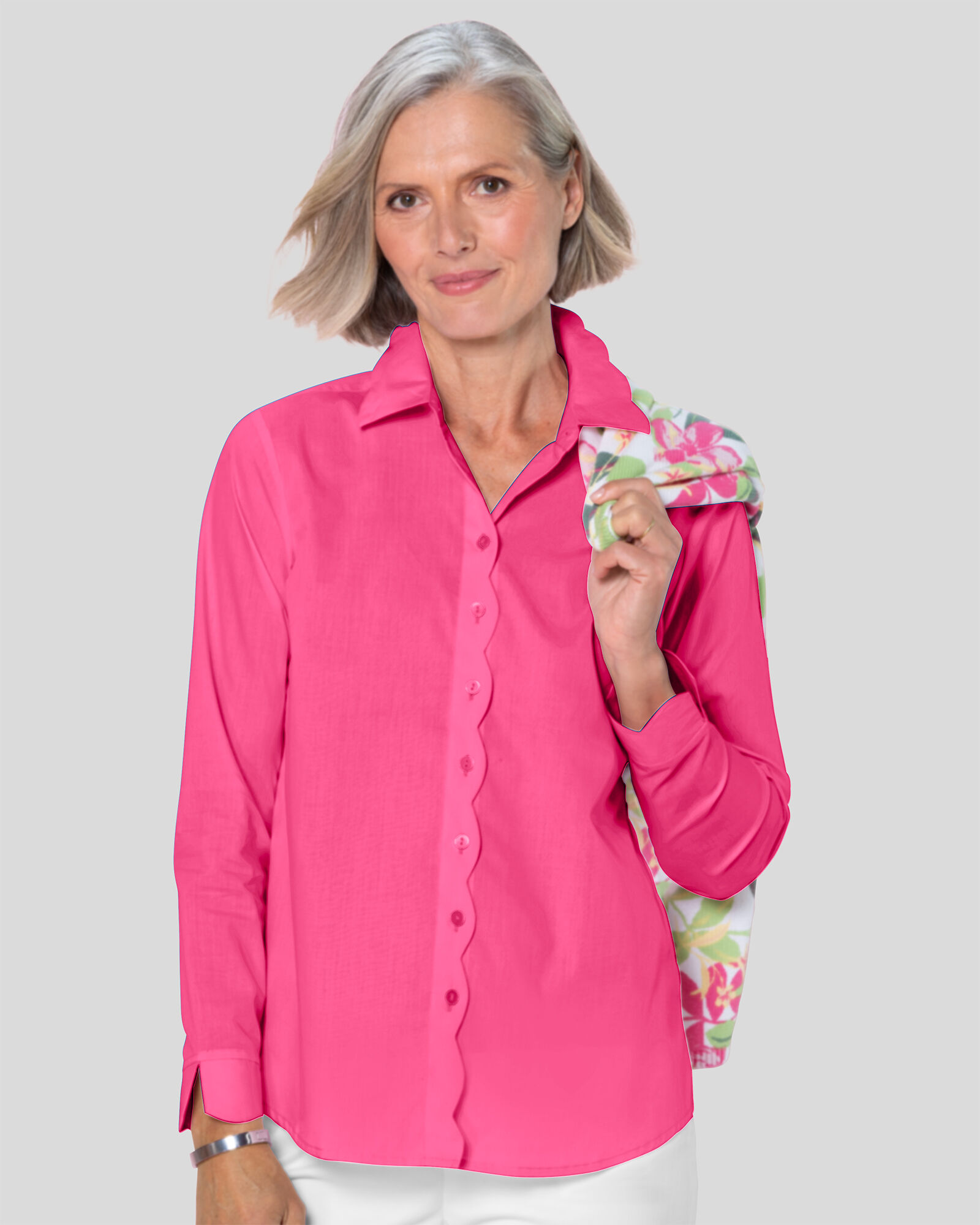 Foxcroft® Scallop-Edge Non-Iron Shirt | Appleseed's