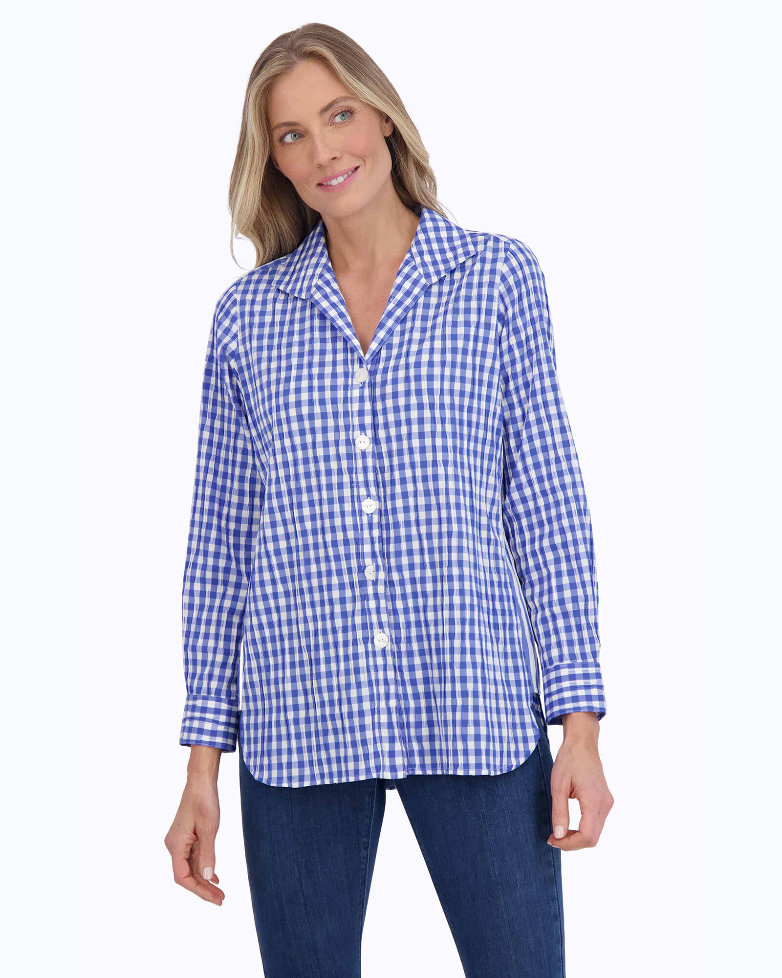 Pandora Crinkle Gingham Tunic | Appleseed's