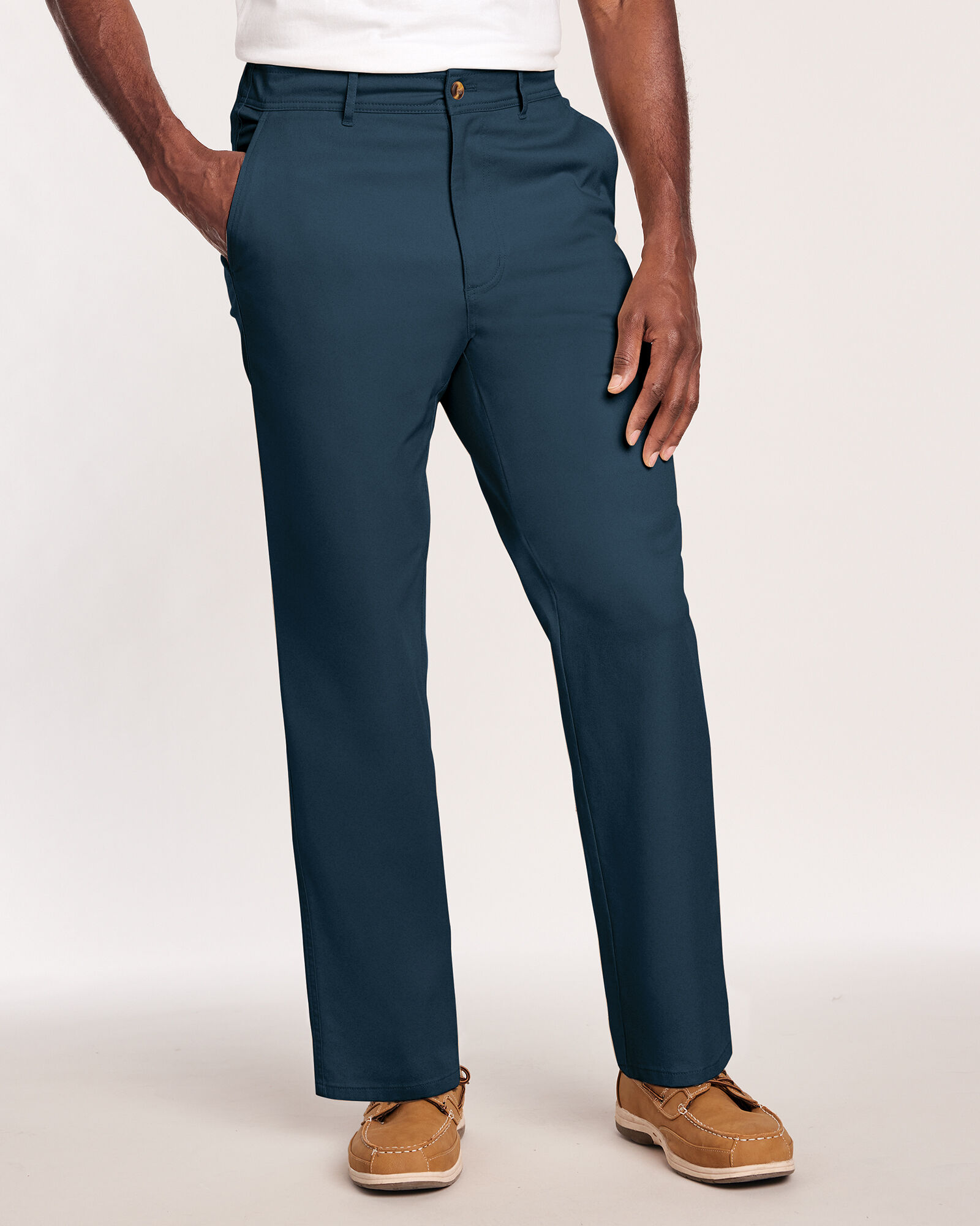 JohnBlairFlex Relaxed-Fit Back-Elastic Casual Chinos | Blair