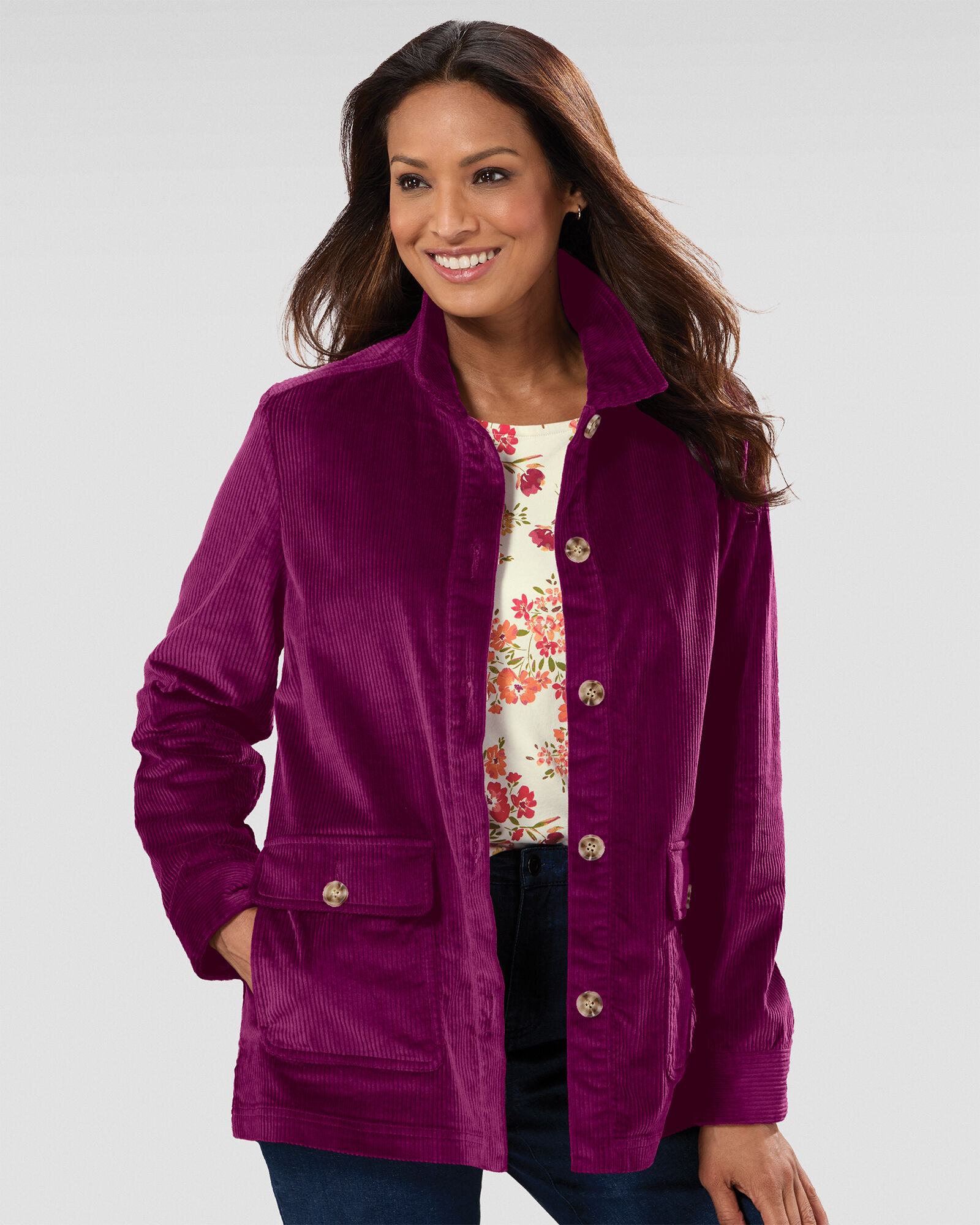 Wide-Wale Corduroy Shirt Jacket | Appleseed's